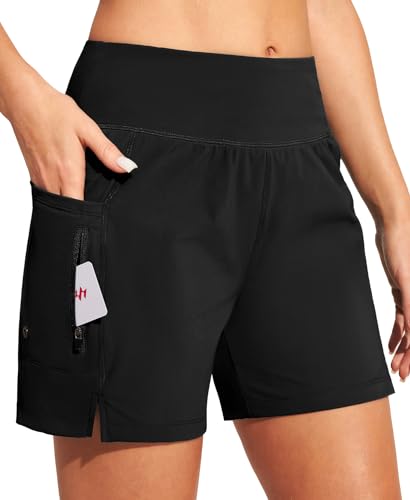 Ewedoos Womens Swim Shorts High Waisted Board Shorts for Women Stretchy 5