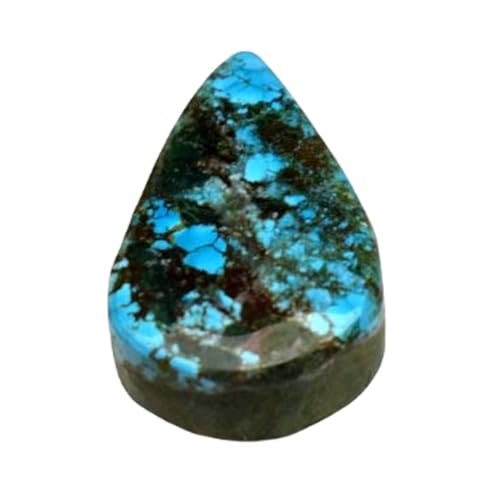 Turquoise naturelle cabochon poire 18mm pour fabrication pendentif et collier DIY