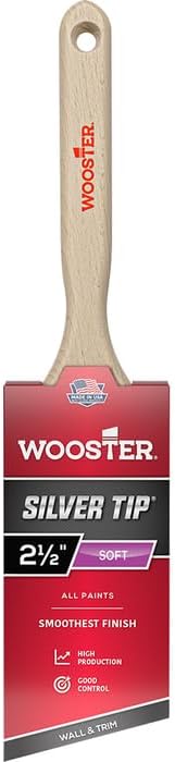 12‐Pack of 2‐1/2" Wooster 5221 Silver Tip CT Polyester Angle Sash Paint Brush
