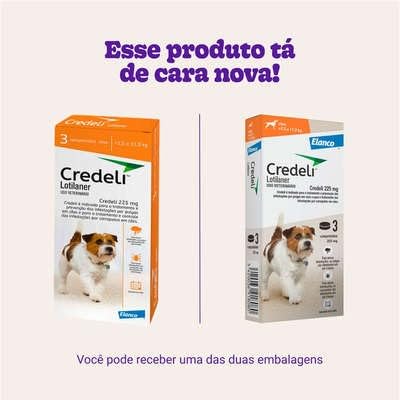Elanco Credeli™ Antipulgas e Anticarrapatos Para Cães De 5 5Kg A 11Kg 225Mg - 3 Comprimidos