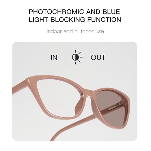 Image of Cyxus Photochromic Glasses for Women with Blue Light Blocking 8192 | UV Protection,Eye Protection,Stylish Cat Eye Style,Ideal for Computer Screen Daily Wear
