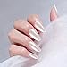 Artdone White Pearl Chrome Nail Powder,Iridescent Aurora Powder Metallic Mirror Effect Pigment Pearlescent Mermaid Pigment Pearl Glitter Dust Kit,Nail Art Decoration, Resin Craft