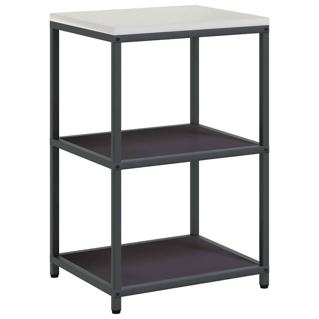 Ensemble de Rangement Cuisine 3 pcs Noir - Buffet Industriel en Acier Laminé à Froid avec 4 Portes et 6 Étagères, Meuble pour Vaisselle et Ustensiles, 180x50x92 cm