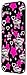 McBling Aesthetic Zebra Print Stars Hearts Pink Black Y2K Case for iPhone SE (2020) / 7/8