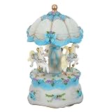 Delicado: cada caja musical giratoria luminosa de 3 caballos exhibe una intrincada artesanía de caballos de , convirtiendo este musical para niñas en una pieza destacada en cualquier colección o habitación infantil. ideal como regalo de cumpleaños