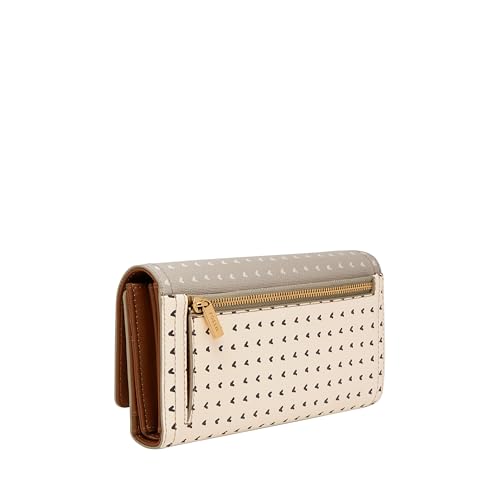 Image of Fossil Women's Logan Leather Wallet RFID Blocking Flap Clutch Organizer