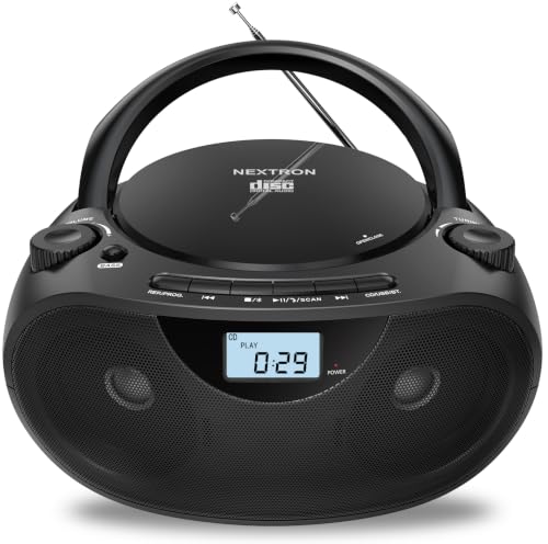 Nextron Portable CD Player Boombox with Bluetooth...