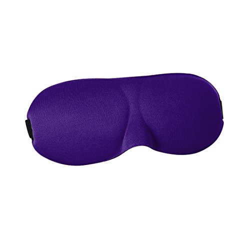 Image of HIVER Art Silk 3D Sleep Mask For Privacy-Never Broken- (Any Machine Washable) Eye Mask For Sleeping Locking Light 100%- Blindfold Airplane Mask- Night Blinder Eyeshade For Men Women (Purple)