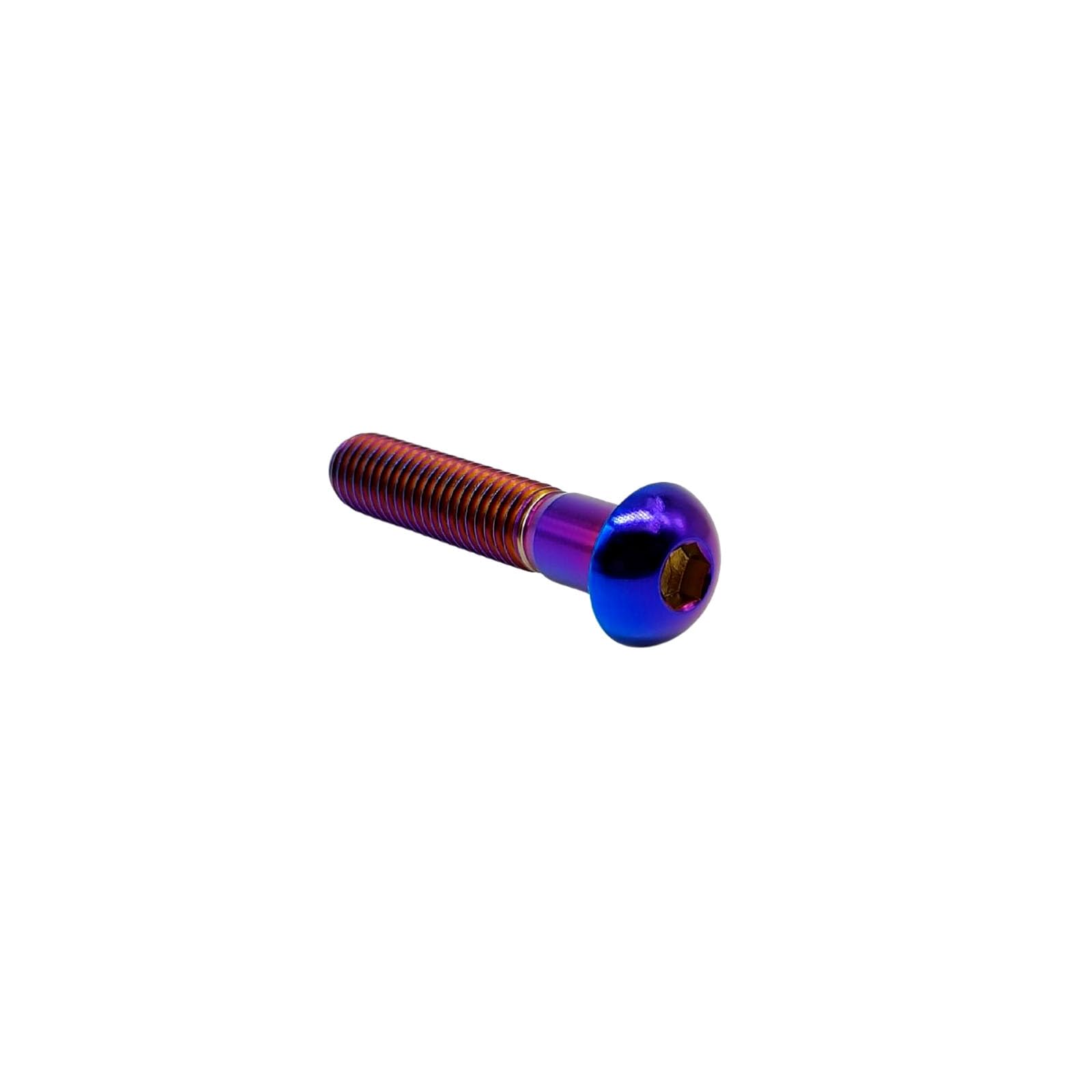 RISON 5 Stück Titan Linsenkopfschrauben mit Innensechskant M5x25mm, Teilgewinde Halbrundkopfschraube aus Titan GR5, Flachkopfschraube Linsenschraube Knopfschraube Rundkopf Schrauben