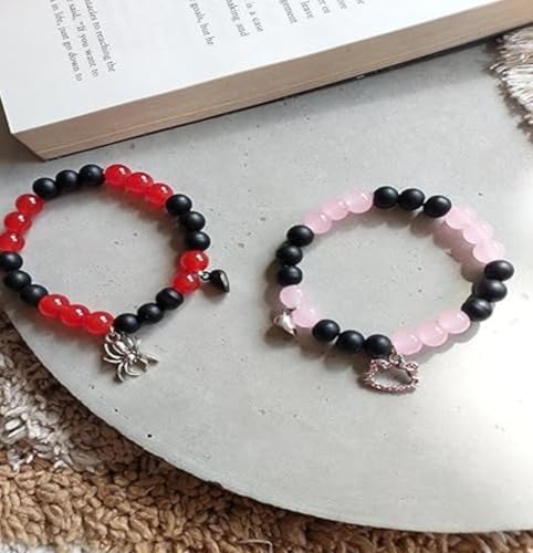 Image of Spiderman Kitty Magnetic Friendship Bracelets, Couple's Bracelets, Valentine's Day Gifts for BFF, BF, GF, Women, Men, Girls, Kids