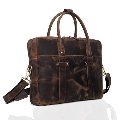 VC VINTAGE COUTURE Leather Messenger Bag for Men and Women - Laptop Briefcase Bag For College - Best Office Satchel Bag4