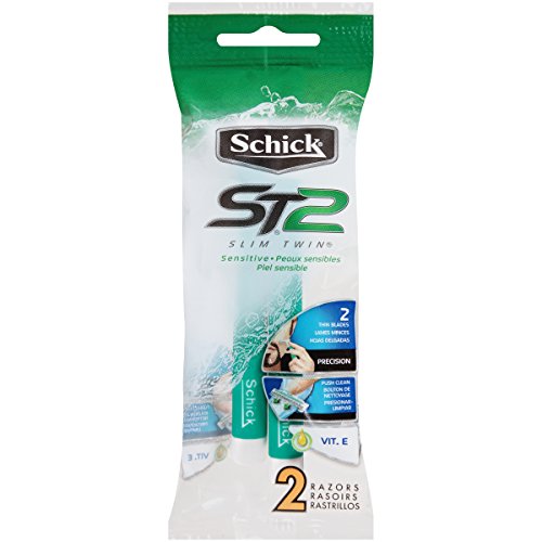 Schick Slim Twin ST 2 Disposable Razors for Men Sensitive Skin Shaving Razor - 2 Count ( Pack of 36 )