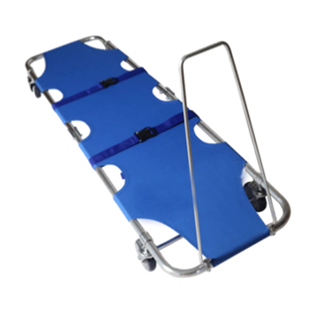 YNIYUJKL Multi-Purpose Alum Alloy Emergency Stair Chair Emergency Stretcher Folding Ambulance Chair Ambulance Firefighter Evacuation Evacuation Surprise Gift,4 Universal Wheels