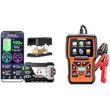 FOXWELL BT60 Bluetooth Battery Monitor with Shunt,10-120V/600A & FOXWELL BT301 12V Car Battery Tester
