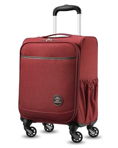 LUGGEX Small Carry On Luggage with Wheels, Soft Sided Luggage wit...