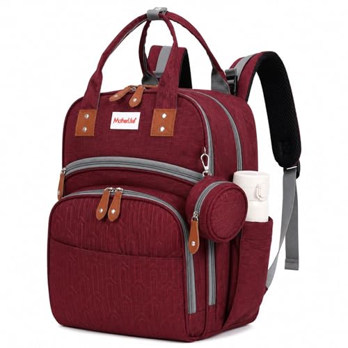 Image of Diaper Mommy Bags For Mothers for Travel - Hospital Baby Maternity Bag for Delivery Women - New Born Baby Essentials - Water-Resistant Fabric & Insulated Bottle Holders - 21 L, 14 Pockets