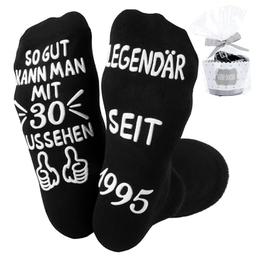 Belillpipi 30 Geburtstag Männer Geschenke für Männer zum 30, 1995 Geburtstag Geschenke, Lustige Socekn Geschenke für 30 Geburtstag, 30 Geburtstagsgeschenk für männer Socken mit Spruch