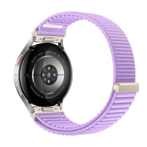 Image of XMUXI 20mm Watch Strap Nylon Compatible with Galaxy Watch 7 /6 /5 /4 40mm 44mm Straps,Compatible with Huawei Watch GT3 42mm /Forerunner 165 /Vivoactive 6 /5 /3 with One Click Metal Connector(NO WATCH)