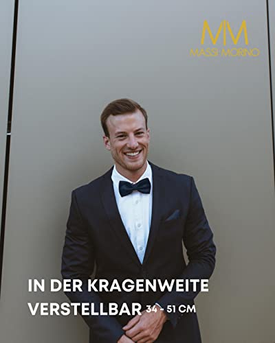 Massi Morino Anzug-Fliege Dunkelblau mit Einstecktuch für Herren