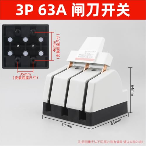 Interruptor de cuchillo fotovoltaico HK18-4P63A trifásico cuatro cables 2