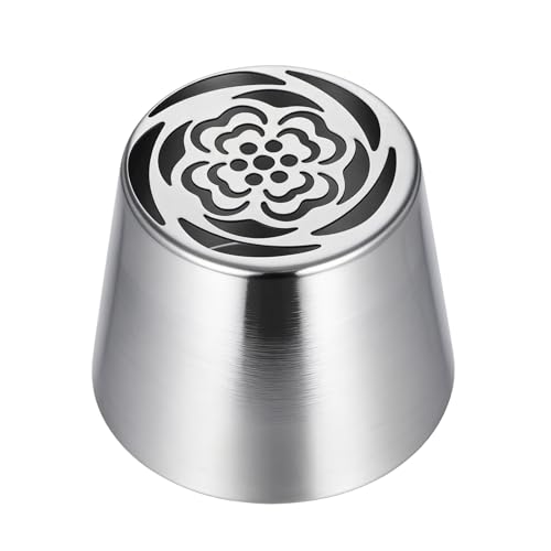 Tulip Piping Tip, Stainless Steel Flower Piping Tips for Cake Decorating Reusable Tulip Floral Nozzles for Decorating Cake Cupcake Cream Flower Pastry Cookie DIY Decor, Sl44