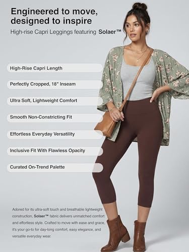 Image of Conceited High Waist Leggings in Shorts, Capri and Full Length - Buttery Soft - 3 inch High Waistband - Regular and Plus Size