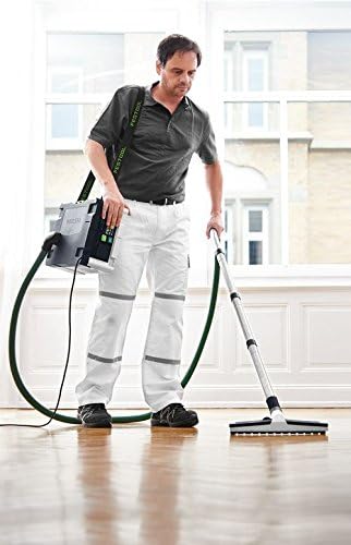 Person using Festool CTL SYS Dust Extractor for floor cleaning