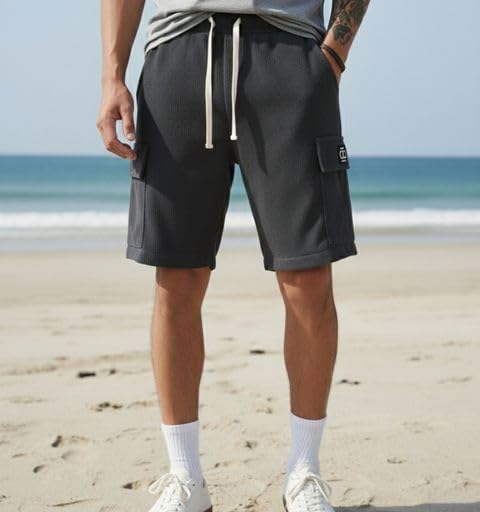 Image of INDICLUB Men's Athletic Performance Shorts,Casual Everyday Wear, Comfortable Drawstring Style