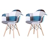 Sitz und Rückenschale aus Polypropylen (PP), mit Patchwork bezogen.