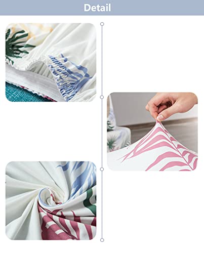Chaises usées masquées par 6 housses de protection imprimées blanches - 3
