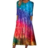 Hanaturu Women's Soft Dress, Red, Medium