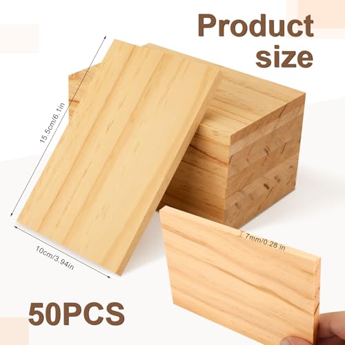 PEUTIER 50pcs Cedar Planks for Grilling, Cedar Grilling Planks Smooth Cedar Boards for Grilling Salmon Fish Meat Vegetables, Adding Extra Flavor (6x4 Inch) - Thumbnail 2