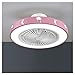 Wentylator sufitowy ze światłami Bezstopniowa ściemnialna dioda LED z pilotem 3 prędkości 180. Szeroki kąt nawiewu Najlepsze wentylatory sufitowe do sypialni (kolor: różowy)