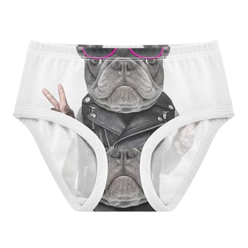 Flower Toddler Underwear Custom 2t Cotton Panties Little Girl Funny French Bulldog White Briefs Girls Undies