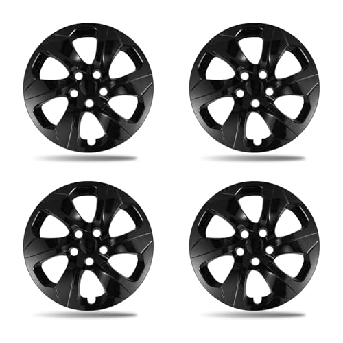 Paanlok 17 inch Gloss Black Wheel Covers for 2019-2025 Toyota RAV4 LE, Fits Factory Steel Wheels 42611-42520 42611-0R230, Direct OEM Replacement 42602-0R040, Snap-on Hubcaps 4 Pack