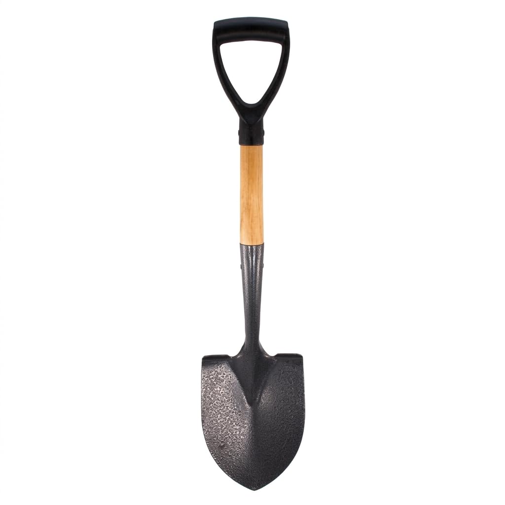 Mini Round Head Shovel 700mm with Wooden Handle – Lightweight Micro Spade for Digging, Planting & Gardening, Strong Durable Compact Garden Hand Tool