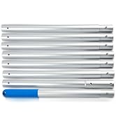EcoNour 10.5 Foot Adjustable Aluminum Telescopic Swimming Pool Pole - 8 Way Adjustable Clip-on De...