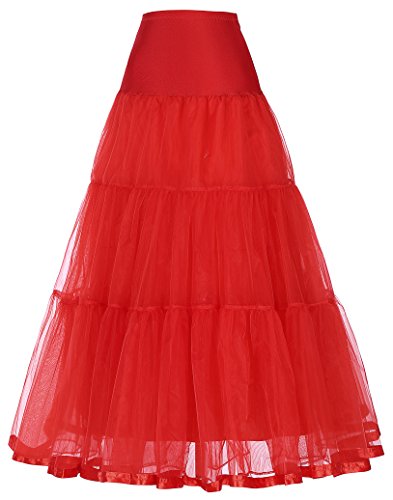 Image of GRACE KARIN Women's Ankle Length Petticoats Wedding Slips Plus Size S-3X