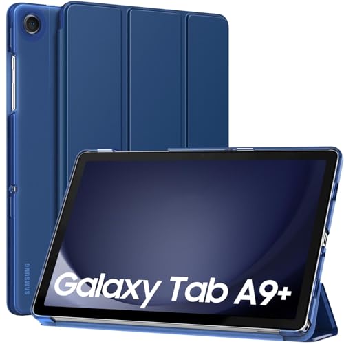 MoKo Case for Galaxy Tab A9 Plus 11 inch 2023, Slim Stand Protective Smart Cover with Hard PC Translucent Back Shell for Tab A9 Plus Tablet (SM-X210/X216/X218), Auto Wake/Sleep, Navy Blue