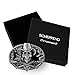 Scheppend Silver-Plated Western Cowboy Style Skull Belt Buckle for Men