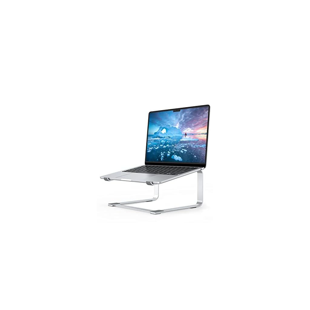 SOUNDANCE-Laptop-Stand-for-Desk-Metal-Computer-Riser-Heavy-Stable-PC-Holder-Ergonomic-Laptops-Elevator-for-12-to-173-Inches-Notebook-Computer-Silver