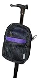 Cane Buddy - Secure Pouch, Carrying Bag for Cane, Walker, Crutches, Hiking Stick and Wheelchairs (Purple- Small)