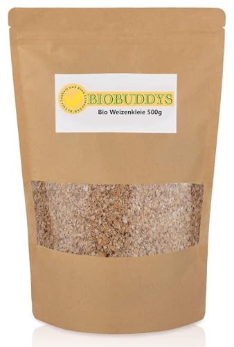 Bio Weizenkleie 500g – naturbelassen & kontrolliert biologisch, aus Bio Weizen, ideal für Müsli, Smoothie & Backen, vegan & ohne Zusatzstoffe
