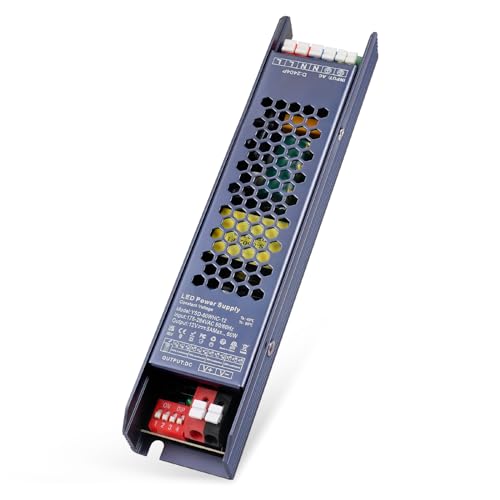 VARICART Transformator 220 V, 12 V, sterownik LED 60 W, zasilacz Transfo 5A, niskonapięciowy przewód stałego napięcia, bardzo cienki konwerter do taśm świetlnych LED MR16 G4 CCTV