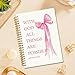 TWRVI Coquette Pink Bow Christian Spiral Notebook, With God All Things Are Possible Bible Verse Notebook Journal for Church School Office Supplies, Prayer Journaling Notebooks 5.5