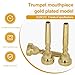 3C 5C 7C Trumpet Mouthpiece Instrument Mouthpieces, Gold-plated Trumpet Mouthpiece Replacement - For Beginners & Professionals, Trumpet Instrument Accessories