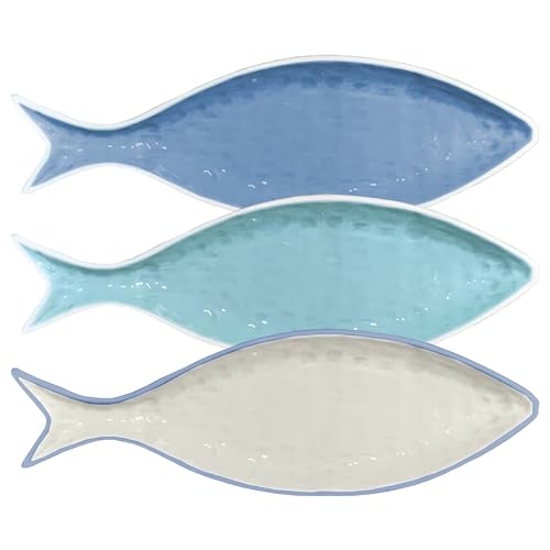 MERCURY SRL PIATTINO PESCE IN CERAMICA CM.21X7,5X2,5h ASS.