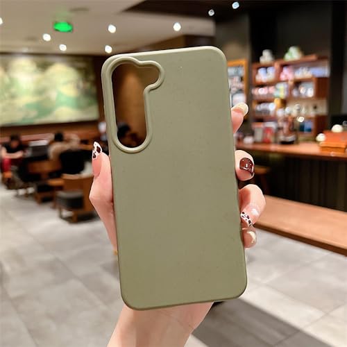 Étui en paille de blé pour Samsung Galaxy S21 Plus housse antichoc souple écologie vert foncé