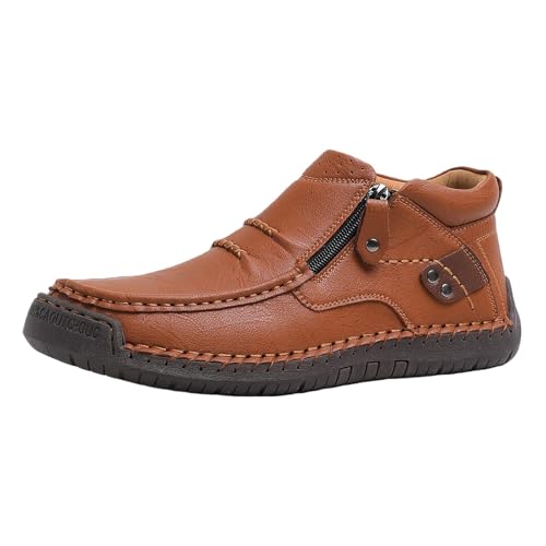 Heluqu Men’s Leather Driving & Chelsea Boots