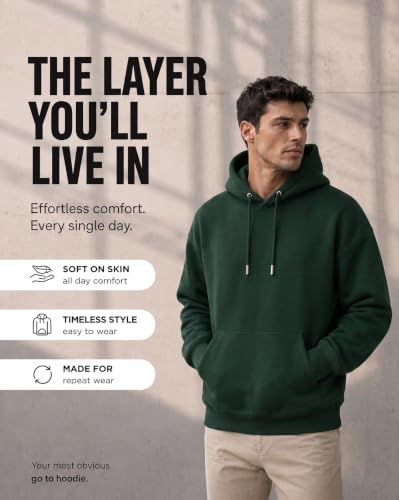Image of Nobero Heavy Duty Oversized Solid Hoodie for Men | Hoodies for Men | Oversized Fit | Solid Colour | Thick Fleece Fabric | Drawstring Hood